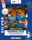 Nadda hails Nitesh & Thulasimathi's Silver at Asian Para Games 2026
