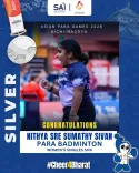 Nadda hails Nithya Sre's Silver at Asian Para Games 2026