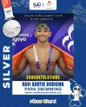 Nadda hails Ravi Kartik Budigina's Silver in 100m Backstroke S13