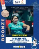 Nadda hails Sonalben Patel's bronze at Asian Para Games 2026