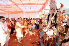 Nadda offers Durga puja in Bilaspur on Vijayadashami