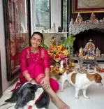 Namrata Shirodkar shares Ganpati Visarjan moments with kids Sitara and Gautam