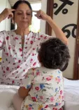 नातिन मतारा को 'ओम' का जाप सिखा रही नीना गुप्ता, मसाबा ने पोस्ट किया बेहद प्यारा वीडियो