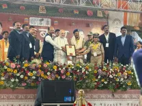 अमित शाह ने जगदलपुर में तेलंगाना पुलिस को किया सम्मानित, नक्सल-मुक्त राज्य बनाने की सराहना