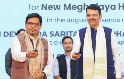 Meghalaya House in Mumbai: Conrad Sangma, Fadnavis lay foundation at Kharghar