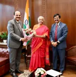Nirmala Sitharaman Meets ICAI President Prasanna Kumar D