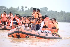 Odisha floods: CM Majhi visits Jajpur, Bhadrak by bike and boat as 7.85 lakh hit