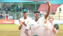Only Test: Ngarava’s five-for powers Zimbabwe to first home Test win since 2013