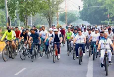 Fit India Sundays on Cycle 82nd edition: 15,000+ locations, Mandaviya leads Delhi ride