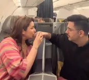 Parineeti Chopra breaks Karwa Chauth fast with Raghav Chadha at 35,000 feet