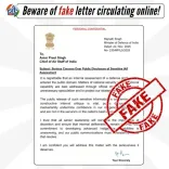 Is the letter from Defence Minister Rajnath Singh to IAF chief fake?