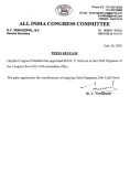 Pilot congratulates Srinivas on Congress Seva Dal chief organizer role