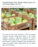 Piyush Goyal: India-UK FTA Enables First Mango Pulp Export from Tirupati