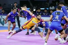 PKL 12: Bharat roars in 100th game with 20 points as Titans dismantle Steelers