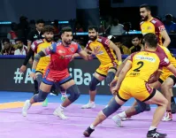 How Did Bharat's Super 10 and Shubham's High Five Lead Telugu Titans to Their Fourth Consecutive Win?