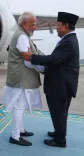 PM Modi Arrives in Jakarta, Meets President Prabowo at Airport