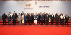 BRICS Summit Day 2: Modi, Putin, Xi pose for family photo at Bharat Mandapam