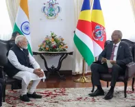 PM Modi Meets Seychelles VP at State House, Marks 50 Years of Ties