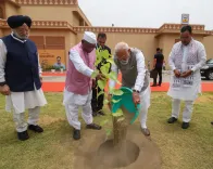 PM Modi Plants Khejri at Ek Ped Maa Ke Naam Drive in Balotra