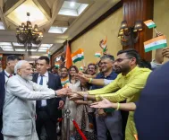 PM Modi arrives in Bishkek for SCO Summit, receives warm welcome from Indian diaspora