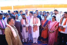 Pradhan lays foundation for new road, inaugurates lighting in Athamallik