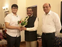Pradhan Meets NEET UG 2026 AIR 2 Panshul Bansal from Haryana