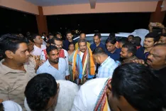 Pradhan Meets Redhakhol Residents, Backs 'Double Engine' Growth