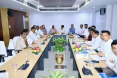 Pradhan Reviews Road Projects in Bhubaneswar Meet