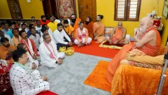 Pradhan Seeks Shankaracharya's Blessings at Rath Yatra 2026