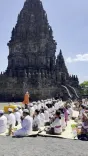 Pradhan Shares 'Om Namah Shivaya' Chant at Prambanan Temple