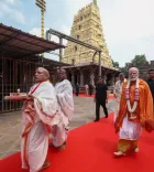 क्या प्रधानमंत्री मोदी ने आंध्र प्रदेश के श्रीशैलम मंदिर में पूजा-अर्चना की?