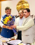 Pralhad Joshi attends Karnataka MPs meet convened by CM Shivakumar