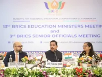 Pralhad Joshi briefs media after 13th BRICS Education Ministers' Meet
