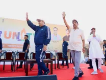 Pralhad Joshi flags off Run for Unity in Jaipur on Patel's birth anniversary