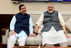 Pralhad Joshi, Giriraj Singh Meet at Parliament Office