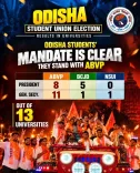 Pralhad Joshi hails ABVP sweep across 13 Odisha universities