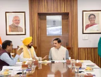Pralhad Joshi meets CM Bhagwant Mann on Punjab foodgrain management