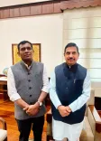 Pralhad Joshi meets Gujarat MoS Dr Jayram Gamit at Parliament