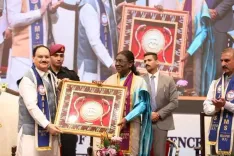 President Murmu at AIIMS Bilaspur: Ayushman Bharat covers 50 crore, spent ₹2 lakh crore