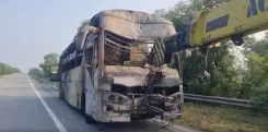 Greater Noida bus fire: Murmu, Radhakrishnan condole 9 deaths on Yamuna Expressway
