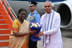 President Murmu arrives in Gujarat for 3-day visit, heads to Kevadia for Film Awards