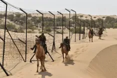 Why is public movement restricted within 3-km of the India-Pak border in Rajasthan's Sriganganagar?