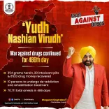 Punjab Police arrests 70,711 drug smugglers in 486 days under Yudh Nashian Virudh
