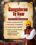 Punjab Police Conducts 667 Raids on Day 174 of Gangsteran Te Vaar