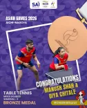Puri Hails Manush Shah & Diya Chitale's Asian Games Bronze