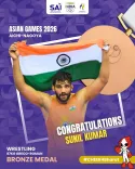 Puri hails Sunil Kumar's bronze in Greco-Roman wrestling at Asian Games 2026