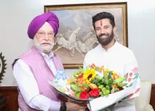 Puri Wishes Cabinet Colleague Chirag Paswan on Birthday