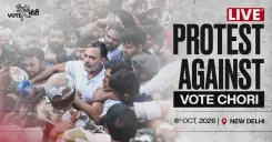 Rahul Gandhi Leads Live Protest Against 'Vote Chori' in New Delhi