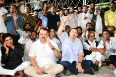 Rahul, Priyanka Gandhi detention: MP Congress protests at EC office in Bhopal