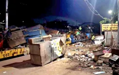 Railway eviction drive at Kolkata's Park Circus station clears illegal shops